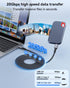 Bawanfa 20Ft, 20Gbps 240W 4K@60Hz 17, USB C to USB C Cable Data Transfer, PD Fast Charging, Video Support, Durable
