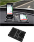 Non-slip Phone Pad for 4-in-1 Car, Glow in the Dark Dashboard Phone Mat with Temporary Parking Card Number Plate