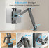 Jakeko 360 Adjustable Tablet Mount for Desk - Degree Rotating Base Tall Arm Holder Stand Swivel Flexible Clamp Soporte