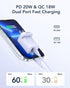 VRURC 20W PD 3-in-1 Charger for Apple Watch, Magnetic Wireless Charging and Dual Ports, Portable USB C Wall Block,