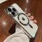 ZIYE iPhone 15 Pro Max Case - Magnetic, MagSafe Compatible, Clear Plating, Soft TPU Bumper, Full Camera Protection,
