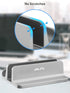 JARLINK 2-in-1 Vertical Laptop Stand Holder - Aluminum Adjustable Dock for MacBook, Surface, and HP, Silver