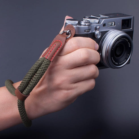 Green Soft Camera Wrist Strap, Hand Strap Compatible with Fujifilm X-T30 X-T4 X-T3 X100F X-T20 X-T2 X-Pro2 X-E2 X30 X100T A6100 A6600 A6400 A6000 Cameras Adjustable Safety Handstrap