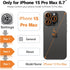 iPhone 15 Pro Max Waterproof Case Compatible with MagSafe, Translucent Slim IP68 Underwater Built-in Screen Protector,