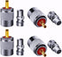 PL259 Coaxial Connectors 6 Pcs PL-259 UHF Male Solder Connector Plug with Reducer, Teflon Material 50ohm for RG59 RG8 RG8x LMR400 RG213 Coaxial Cable Compatiable with Ham Radio Antenna Fanbalunke by Fanbalunke