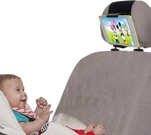Car Headrest Mount Holder for Tablets and Phones, Compatible with 5-10.5 Inch Screens, iPhone iPad Galaxy Switch