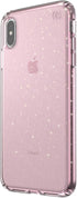 Speck Products Compatible Phone Case for Apple iPhone Xs Max, Presidio Clear + Glitter Case, Bella Pink with Gold