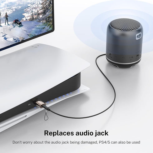 MOSWAG USB to 3.5mm Audio Jack Adapter (2 Pack), USB to Audio Aux Adapter, External Sound Card Converter