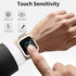 4 Pcs Hard PC Case Compatible with Apple Watch Series 6/5/4/SE 44mm, Anti-Peeping Glass Screen Protector, All Around