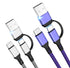 USB C Cable 6FT, 2Pack 60W 2in1 Charging Cable, Fast Charging Nylon Braided USB A/C to USB-C for iPhone 15 Pro Max, iPad
