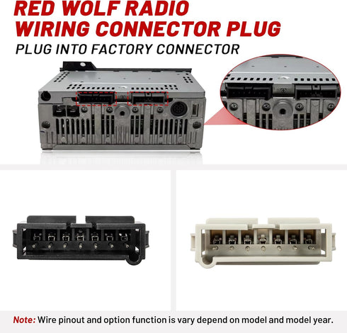 1997-2001, 1999 300m 1999-2001, 1995-2001 RED WOLF Car Radio Wire Harness Replacement for Jeep Cherokee Chrysler Dodge