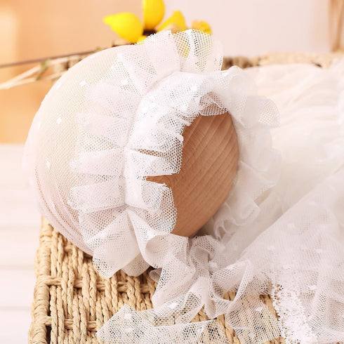 Newborn Photography Props, Girl Lace Romper and Headdress for Baby Photo Shoot Outfits and Girls Photo Props