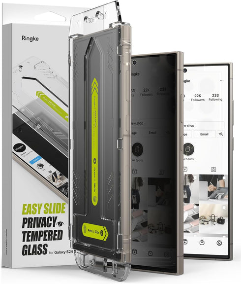 Shop Ringke Easy Slide Privacy Tempered Glass for Samsung Galaxy S24 Ultra. Anti-Spy, case-friendly, easy install - 2