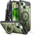 SUPCASE for iPhone 15 Case with Stand, Built-in Screen Protector & Belt Clip, Military-Grade Magnetic Phone Case