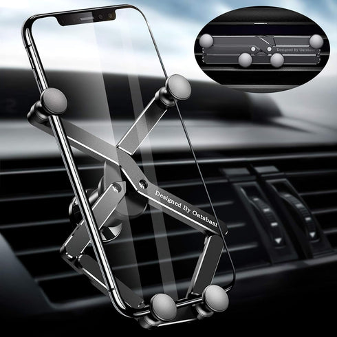 OATSBASF 2023 Upgrade Car Phone Holder Mount: Gravity Air Vent Mount for Mobile Phones Under 7 inches (X01)