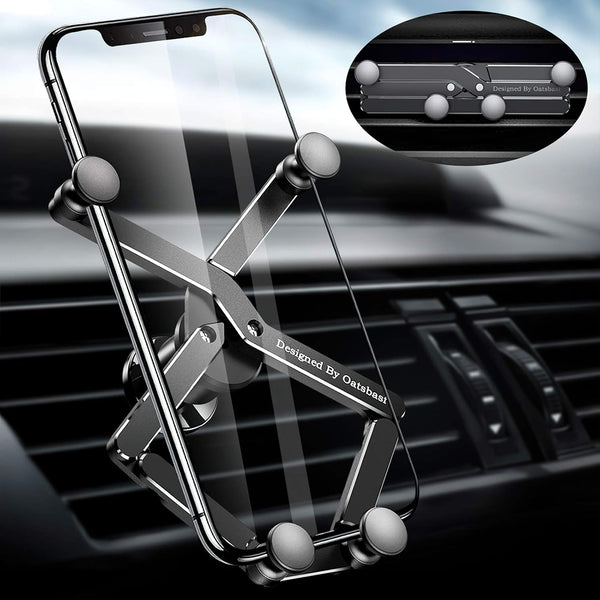 OATSBASF 2023 Upgrade Car Phone Holder Mount: Gravity Air Vent Mount for Mobile Phones Under 7 inches (X01)