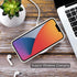 MZELQ Silicone Wallet Case for iPhone 14, Card Holder Camera Protection Cover + Screen Protector, White