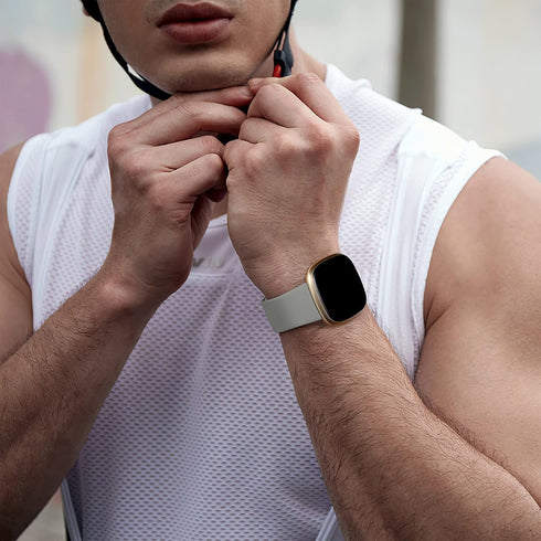 Dirrelo 4 Pack Soft TPU Sport Bands Compatible with Fitbit Versa 3 / Sense, Colorful Replacement Wristband for Men