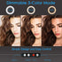 Kaiess 10.2" 65" Dimmable Selfie Ring Light with Adjustable Tripod Stand & Phone Holder for Live Stream/Makeup