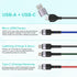 6 in 1 Multi Universal 1.8M/6Ft Phone Charging Cable USB A/Type C to Lightning*2+Type C+Micro USB Nylon Braided Sync Charger Cord Adapter for Android/iPhone/iOS/Samsung/Huawei-Uber Signs for Car