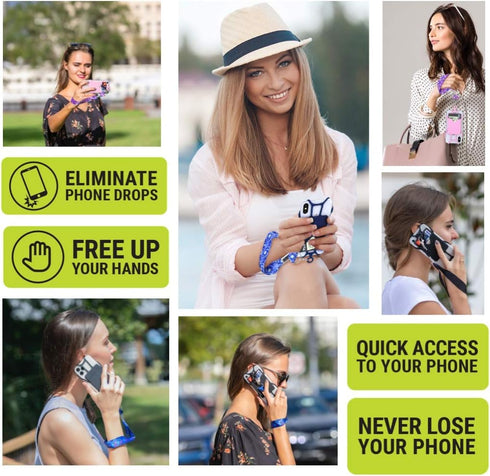 Gear Beast Cell Phone Wrist Strap, Mobile Phone Holder Wristlet with Card Pocket for iPhone, Galaxy & Most Smartphones