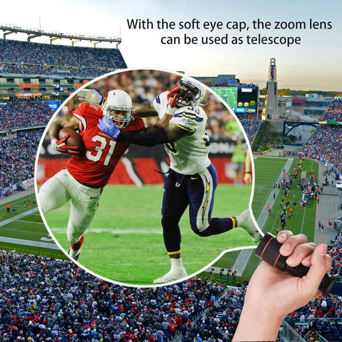 SEVENKA 12X Telephoto Universal Clip On HD Lens for Cell Phones - Compatible with iPhone 12/11 Pro Max, Samsung, Android