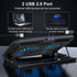 Laptop Cooling Pad with Adjustable Height, Two 5.1 Inches Fan, 2 USB Ports Suitable for 12"-15.6" Laptops (Black)