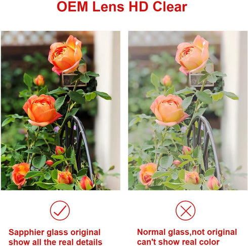 2 Pcs Back Rear Camera Lens Glass Replacement for iPhone XR 6.1 inches with Repairing Toolkit & Pre-Installed Adhesive