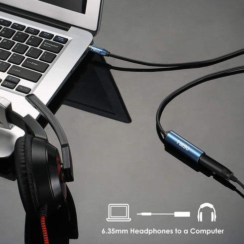 MillSO 1/4 to 3.5mm Headphone Adapter, 16 Feet TRS 6.35mm Female to 3.5mm Male Stereo Audio Jack