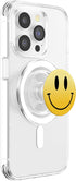 PopSockets PopGrip for MagSafe - Yellow Smile Happy Peace Smiling Face Cute Humor Awesome