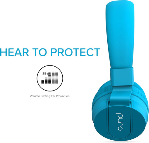 Puro Sound Labs PuroBasic Volume Limiting Wired Headphones for Kids, Foldable & Adjustable with Microphone, Compatible