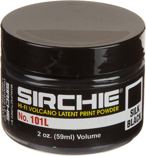 Sirchie Hi-Fi Volcano Latent Fingerprint Powder, 2 oz Jar, Silk Black