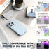 SURPHY Designed for iPhone 14 Pro Max Case with Screen Protector, (with Camera Protection + Soft Microfiber Lining) Liquid Silicone Phone Case, Cloud Blue
