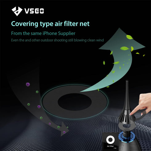 VSGO Soft Tip Strong Air Blower, Single Air Intake Camera Lens Blower with Self-Suction Cup for Various Uses