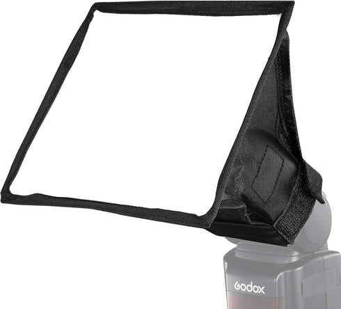 15cm x 17cm/ 6" x 7" Universal Collapsible Mini Flash Diffuser Studio Softbox Compatible for Canon, Nikon,Sony, Pentax, Olympus, Panasonic Lumix,Neewer,Godox,Youngnuo flash etc