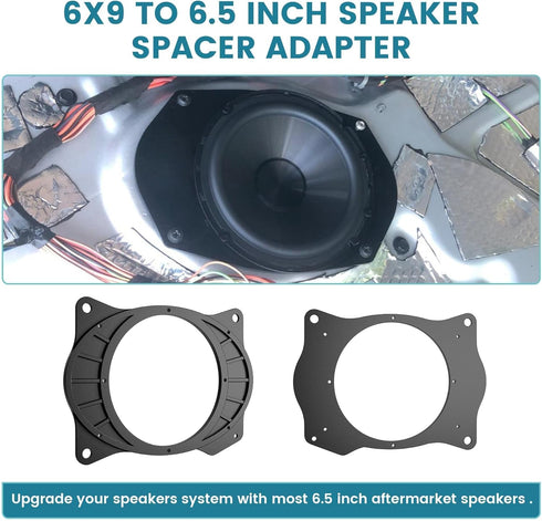 NuIth Rear Deck 6x9 to 6.5 inch Speaker Adapter Spacer Rings for Toyota 02-11 Camry/03-13 Corolla/07-15 Yaris/04-09