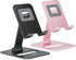Nulaxy 2 Pack Dual Folding Cell Phone Stand, Adjustable Phone Holder for Desk, Compatible with iPhone 15-11, Black &