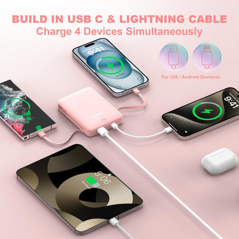 OIZNIAT 10000mAh 17 6 15 14 13 12Pro Portable Charger Power Bank with Type C Charger Powerbank Fast Charging,Not a