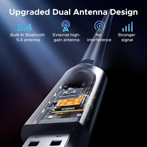 UGREEN 2-in-1 AX900 5.4 6 5GHz/2.4GHz 6dBi 10/11 USB Bluetooth WiFi Adapter, + Bluetooth WiFi Adapter for Desktop PC