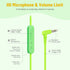 rockpapa Share 1 Kids Headphones Wired with Microphone & Share Port, 85dB/94dB Volume Limited, Cute Foldable