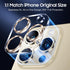 UniqueMe 3 Pack Camera Lens Protector for iPhone 15 Pro/Pro Max, 9H Tempered Glass, Drop Protection, Gold