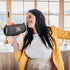 Silicone Case Cover for JBL Charge 5, Black, Waterproof Portable Bluetooth Speaker with Shoulder Strap and Carabiner