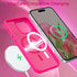 BENTOBEN iPhone 13 Pro Case - Hot Pink Translucent Matte, Slim Shockproof, Compatible with MagSafe, 6.1" Protective
