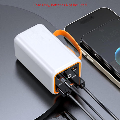 MOUDOAUER 4 21700 Portable Slots Battery DIY Power Bank Case with LCD Display Charger Shell Box Fast Charging Power