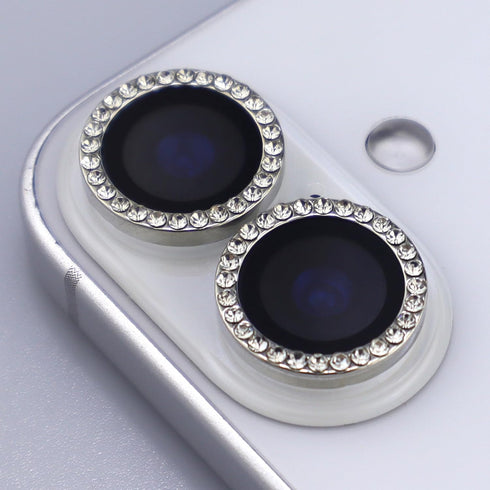 BONVAN 17 for iPhone Camera Lens Protector Bling Glitter Diamond Metal Crystal Tempered Glass Screen Accessories