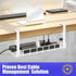 Under Desk Cable Management Tray, Xpatee Upgraded Wire Management with Clamp for Computer Cable Rack, No Damage White