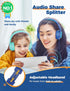 2Pack 85dBA HS22 3.5mm iClever Kids Headphones with Sharing Splitter - Safe Volume Limited - Wired Headphones for Kids