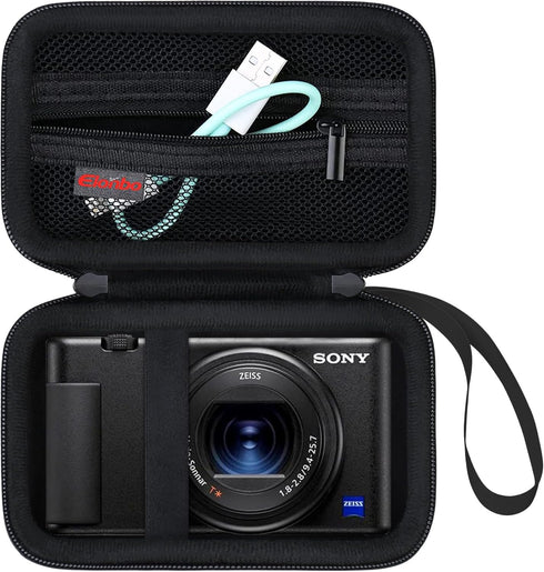 Carrying Case for Sony ZV-1/ZV-1F/ZV-1 II Digital Camera, Hard Travel Storage Cover with Mesh Pocket for Battery Charger