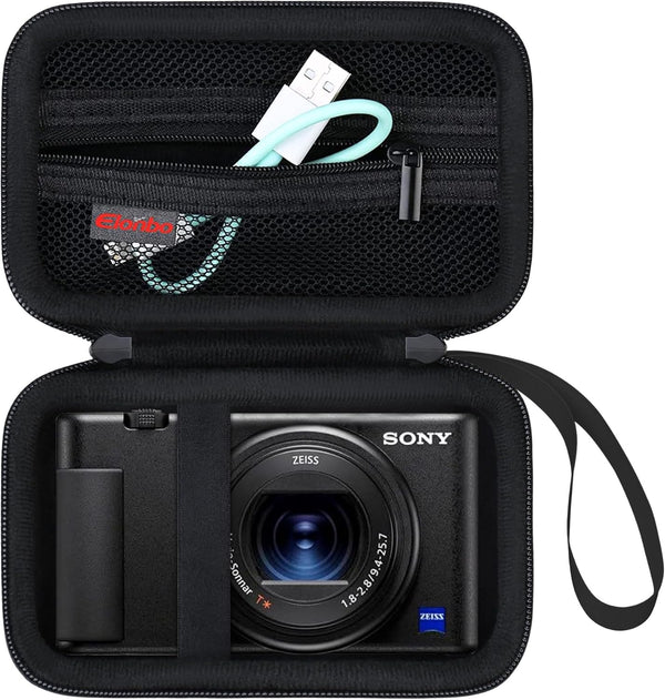 Carrying Case for Sony ZV-1/ZV-1F/ZV-1 II Digital Camera, Hard Travel Storage Cover with Mesh Pocket for Battery Charger