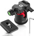Reflex Camera 9" 360 1/4"-20 5Kg Metal Mini Tripod Desktop Tripod with Ball Head and Screw for DSLR Cameras